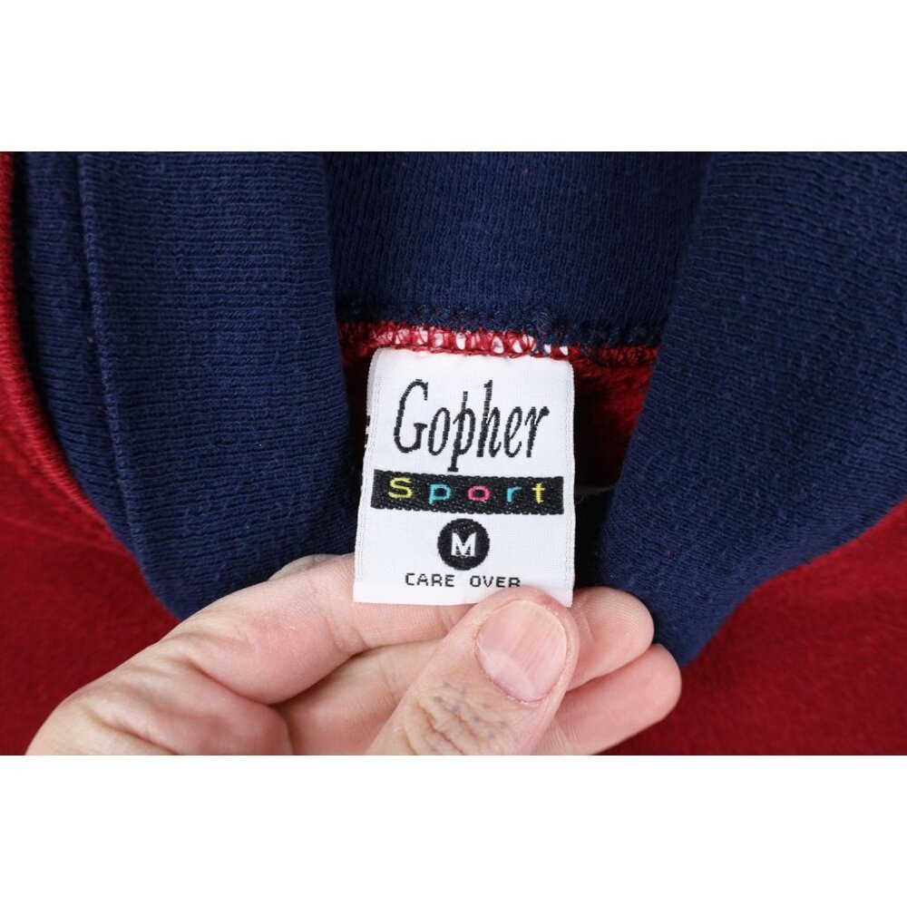 Vintage 90s Streetwear Womens Medium Faded Heart Bear Turtleneck Sweatshirt USA - Picture 8 of 15